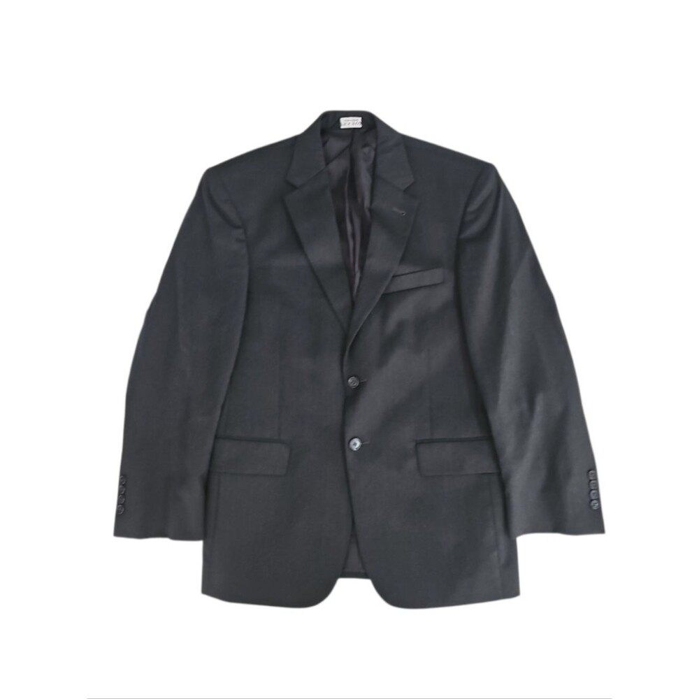 Jos A Bank 100% Wool Blazer Men 38S Charcoal Gray Suit Jacket Classic Tailored